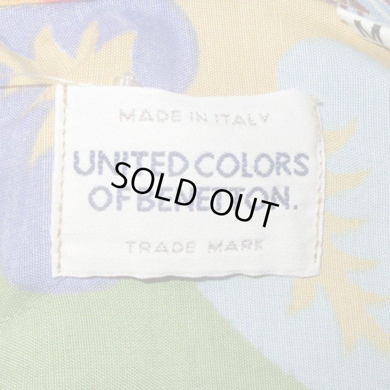 画像3: USED 90's UNITED COLORS OF BENETTON ベネトン イタリア製 アロハ 半袖 レーヨンシャツ MIX / 220619 (3)