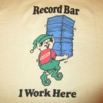 画像1: USED 80's Record Bar レコードショップ オリジナル Tシャツ BEI / 220719 (1)