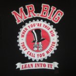 画像1: USED 90's MR.BIG ミスタービッグ LEAN INTO IT TOUR Tシャツ BLK / 220628 (1)