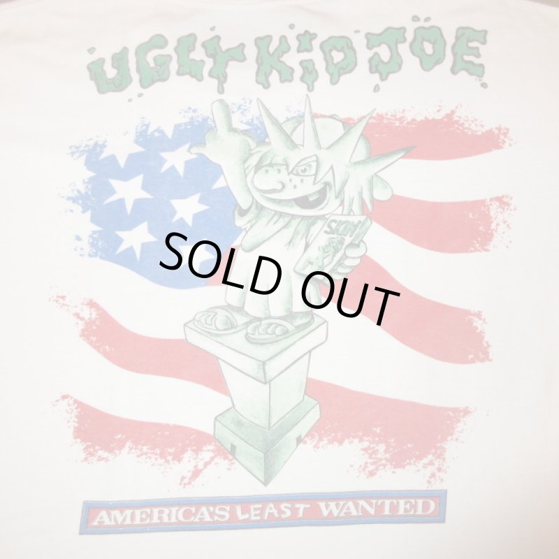 画像1: USED 90's UGLY KID JOE アグリーキッドジョー AMERICA'S LEAST WANTED Tシャツ WHT / 220628 (1)