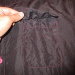 画像7: USED 80's COREEN ピンクステッチ オープンカラー シルクシャツ BLK×PINK / 220630 (7)