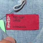 画像3: USED 00's Levi's RED TAB リーバイス レッドタブ マチ付き シャンブレーシャツ BLUE / 220630 (3)