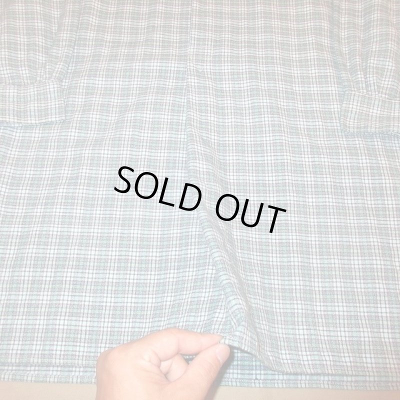 画像6: USED 60's UNKNOWN ユーロ フランネル マチ付き グランパシャツ CHK / 220630 (6)