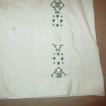 画像6: USED 70's Merida オープンカラー 刺繍 キューバシャツ GRN / 220714 (6)