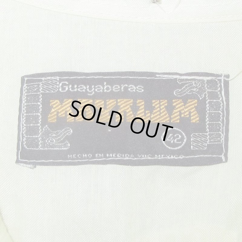 画像3: USED 70's MAYALUM オープンカラー メキシカン キューバシャツ YEL / 220714 (3)