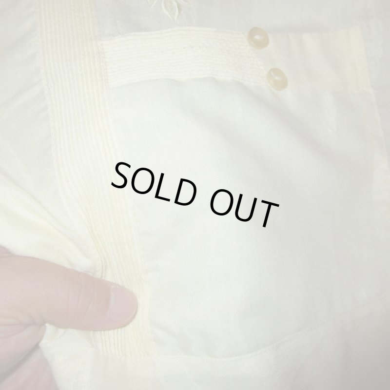 画像9: USED 70's MAYALUM オープンカラー メキシカン キューバシャツ YEL / 220714 (9)