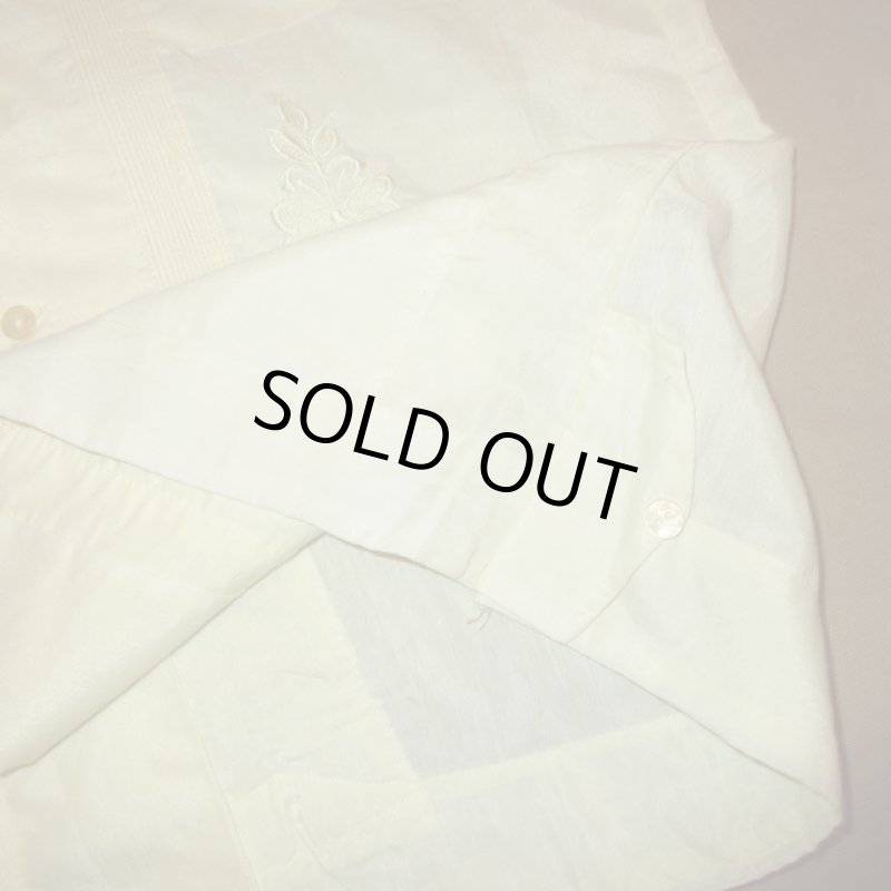 画像8: USED 70's MAYALUM オープンカラー メキシカン キューバシャツ YEL / 220714 (8)