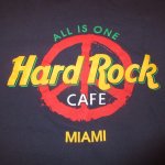 画像1: USED 90's HARD ROCK CAFE ハードロックカフェ マイアミ Tシャツ NVY / 220719 (1)