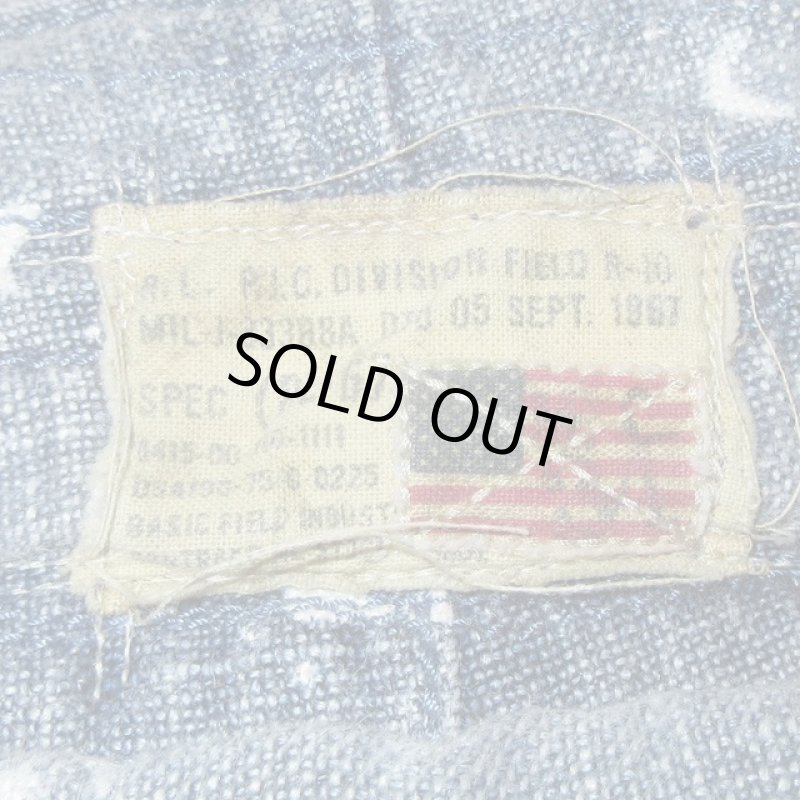 画像4: USED 00's POLO JEANS ポロジーンズ リネン カーゴショートパンツ BLUE / 220809 (4)