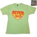 画像2: USED 80's SUPER DAD スーパーマン パロディ Tシャツ GRN / 220719 (2)