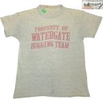 画像2: USED 70's PROPERTY OF WATERGATE BUGGING TEAM ウォーターゲート事件 染み込みプリント Tシャツ GEY / 220719 (2)