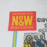 画像4: USED 90's N&W WORK CLOTH ワークブランド アドバタイジング Tシャツ WHT / 220811 (4)