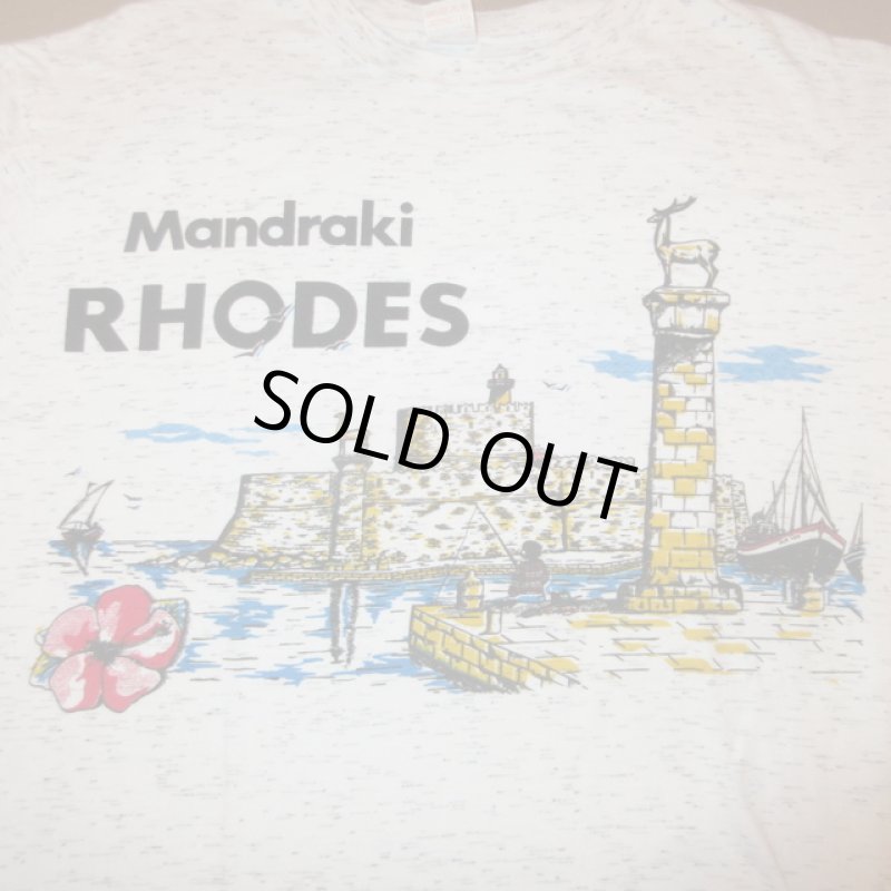 画像1: USED 90's RHODES ギリシャ ロードス島 スーベニア Tシャツ 1 GRY / 220811 (1)
