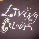 画像1: USED 80's LIVING COLOUR リヴィングカラー VIVID Tシャツ BLK / 220901 (1)