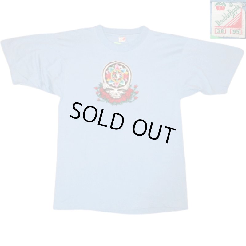 画像2: USED 80's GRATEFUL DEAD グレイトフルデッド 刺繍 ブートレグ Tシャツ SAX / 220901 (2)