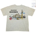 画像2: USED 90's RHODES ギリシャ ロードス島 スーベニア Tシャツ 1 GRY / 220811 (2)