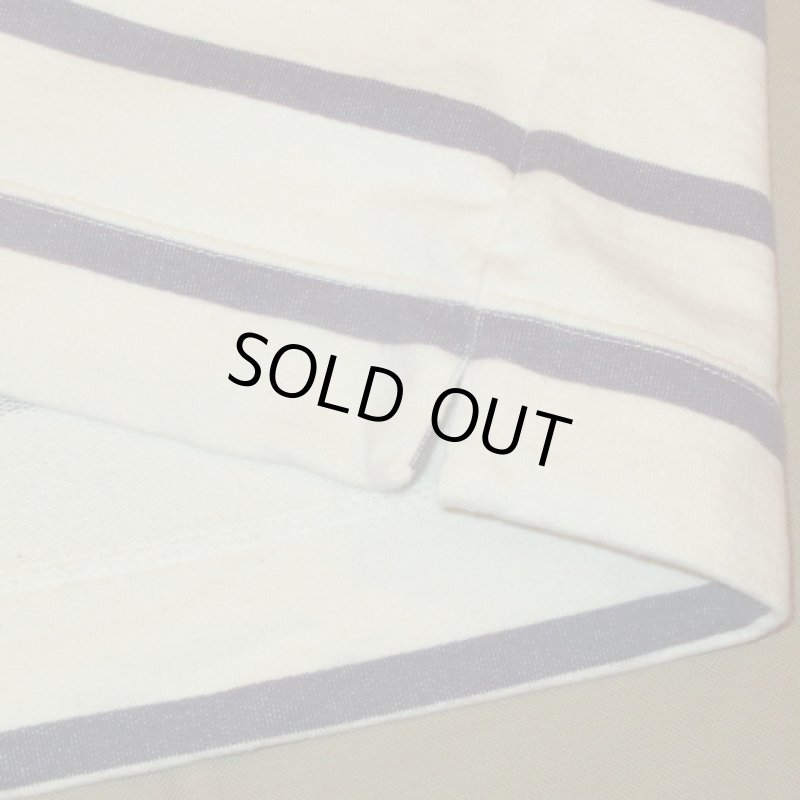 画像7: USED 90's TOMMY HILFIGER トミーヒルフィガー マリンボーダー スウェットパーカ WHT×NVY / 220926 (7)