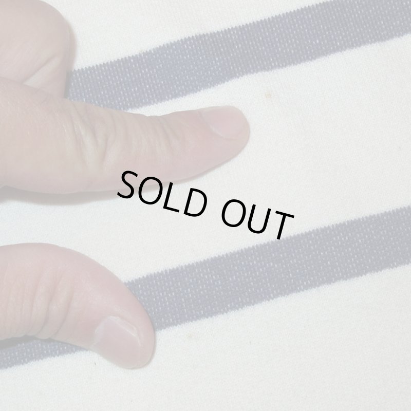 画像9: USED 90's TOMMY HILFIGER トミーヒルフィガー マリンボーダー スウェットパーカ WHT×NVY / 220926 (9)