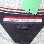 画像3: USED 00's TOMMY HILFIGER トミーヒルフィガー 袖ライン コットンニット セーター GRY  / 221012 (3)