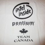 画像1: USED 90's intel inside インテル PC機器 企業物 Tシャツ WHT / 221123 (1)