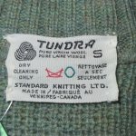 画像3: USED 70's TUNDRA カナダ製 ウール ニットカーディガン セーター GRN  / 230109 (3)