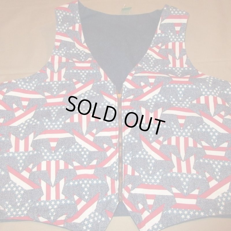 画像6: USED 70's With You In Mind 星条旗 カスタム デニムベスト NVY / 230116 (6)