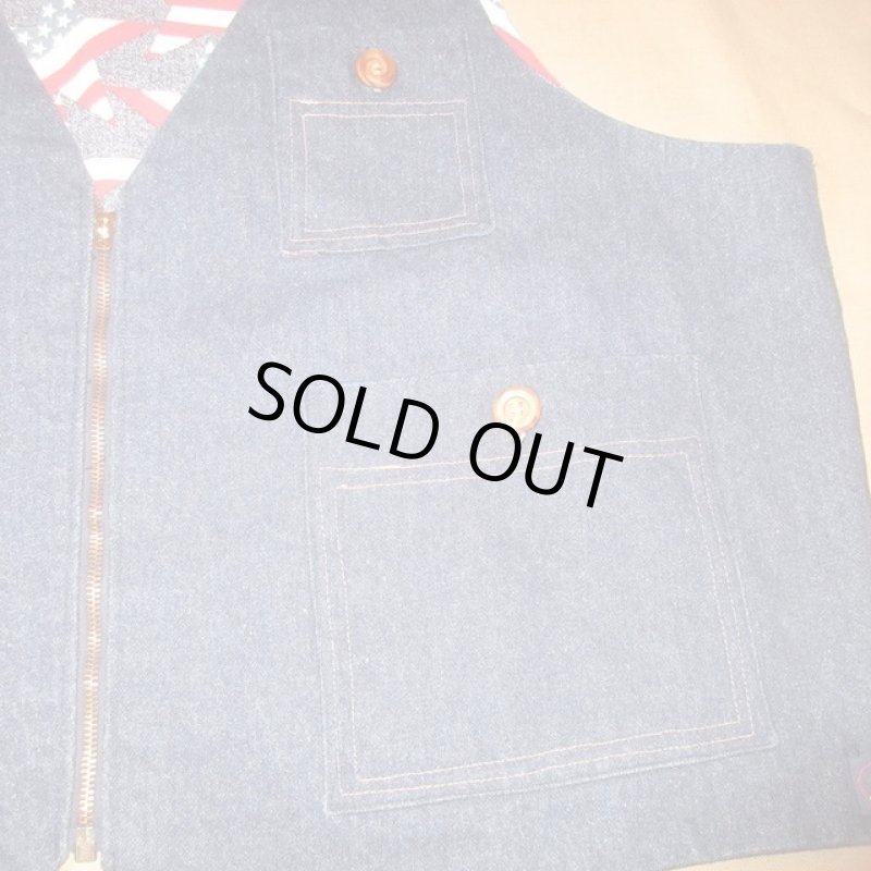 画像4: USED 70's With You In Mind 星条旗 カスタム デニムベスト NVY / 230116 (4)