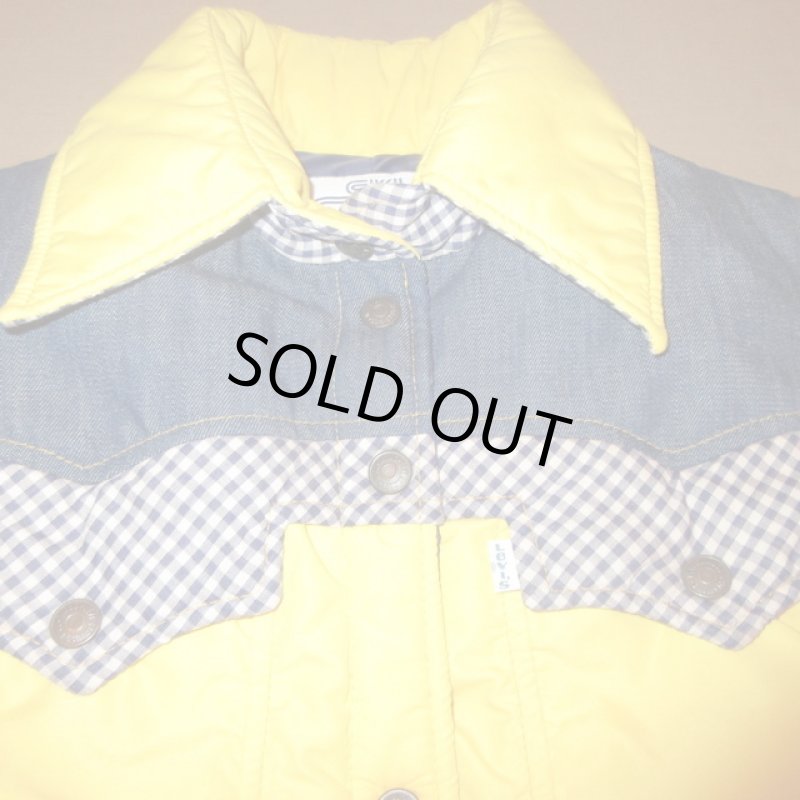 画像5: USED 70's SKI LEVI'S スキーリーバイス デニム ダウンベスト YEL / 230116 (5)