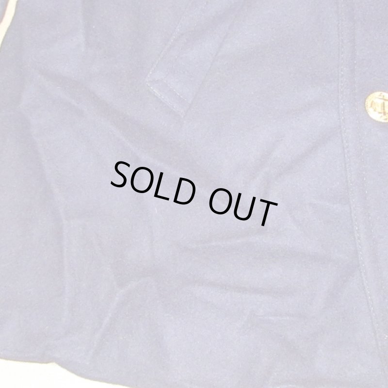 画像10: DEADSTOCK 60's FEUTRALIK ユーロ アンカーボタン ウールジャケット Pコート メンズ 16 NVY / 230307 (10)