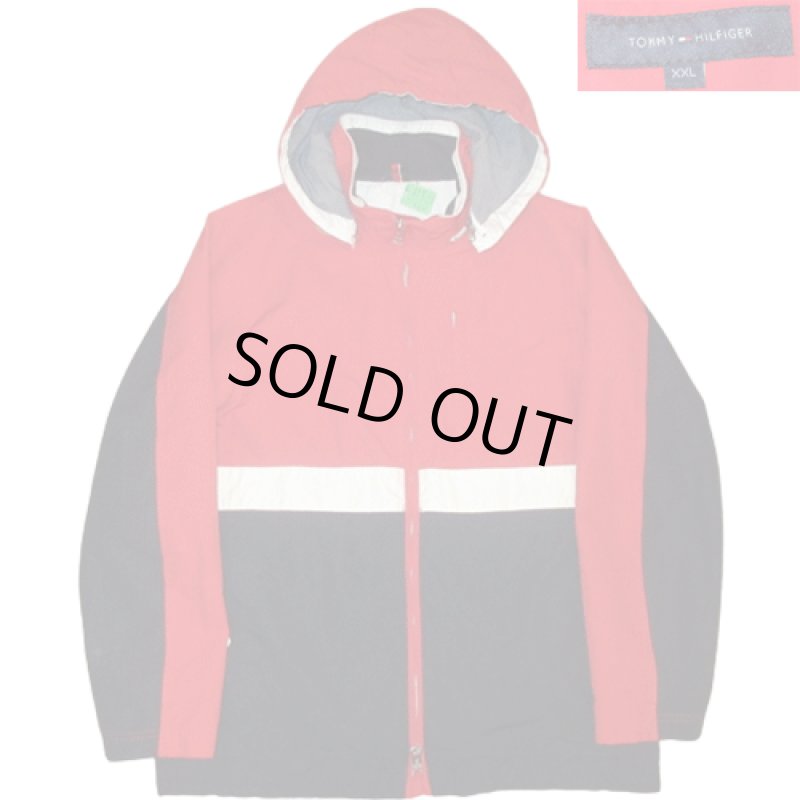 画像1: USED 00's TOMMY HILFIGER トミーヒルフィガー セーリングジャケット ナイロン パーカ トリコロール / 230307 (1)