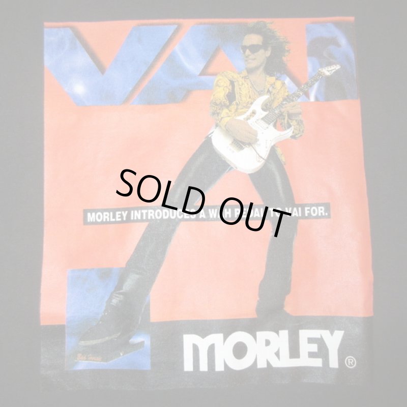 画像1: USED 90's STEVE VAI スティーヴヴァイ MORLEY bad horsie ワウペダル プロモ用 Tシャツ BLK / 230423 (1)
