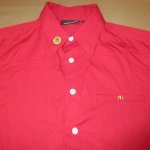 画像7: USED 00's McDONALD マクドナルド D.M.H.C. レーヨン混 半袖シャツ RED / 230511 (7)