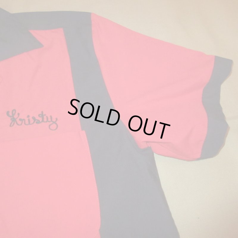 画像5: USED 90's CRUSIN クルージン 2トーン ボーリングシャツ RED×BLK / 230511 (5)