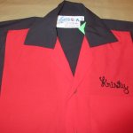 画像4: USED 90's CRUSIN クルージン 2トーン ボーリングシャツ RED×BLK / 230511 (4)
