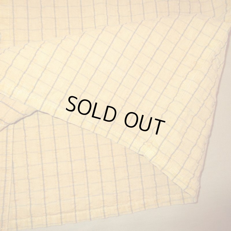 画像9: USED 90's GRAMICCI グラミチ シアサッカー アウトドア 半袖シャツ YEL / 230511 (9)