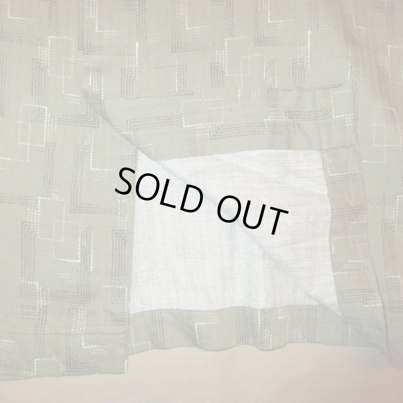 画像7: USED 00's AXCESS アクセス アトミック柄 幾何学模様 レーヨン 半袖シャツ OLV / 230511 (7)