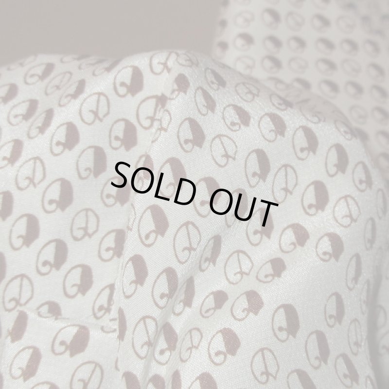 画像6: DEADSTOCK 70's DOUBLE RED HORSE チャイニーズヴィンテージ 半袖 シルクシャツ BEI / 230511 (6)