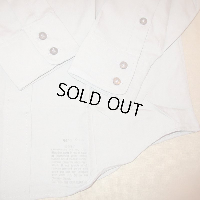 画像7: DEADSTOCK 70's JAGUAR ２トーン オフィサーシャツ ワークシャツ GRY×BLK / 230525 (7)