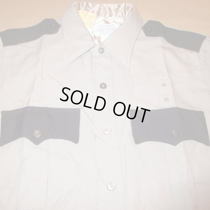 画像5: DEADSTOCK 70's JAGUAR ２トーン オフィサーシャツ ワークシャツ GRY×BLK / 230525 (5)