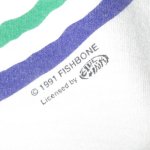 画像5: USED 90's FISHBONE フィッシュボーン サークルロゴ リンガー Tシャツ WHT×BLK / 230530 (5)