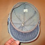 画像9: USED 80's FRED RIKSON フィンランド デニム ハンチング 帽子 BLUE / 230601 (9)