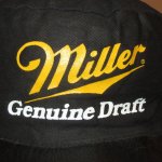 画像2: USED 80's miller BEER ミラービール ペインターキャップ 帽子 BLK / 230601 (2)