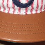 画像4: USED 00's C.H.SUPPLY&CO アメリカ製 ストライプ ベースボールキャップ 帽子 WHT×RED / 230601 (4)