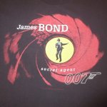 画像1: USED 90's 007 JAMES BOND ジェームスボンド SECRET AGENT 映画 ムービー Tシャツ BLK / 230608 (1)