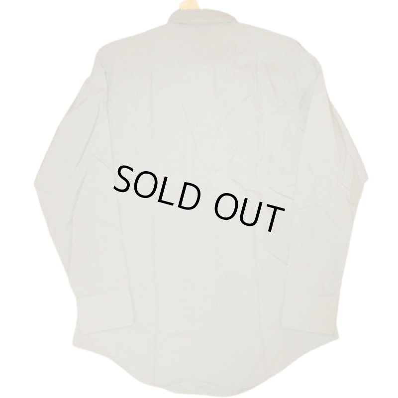 画像2: DEADSTOCK 70's JAGUAR ２トーン オフィサーシャツ ワークシャツ GRY×BLK / 230525 (2)