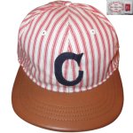 画像1: USED 00's C.H.SUPPLY&CO アメリカ製 ストライプ ベースボールキャップ 帽子 WHT×RED / 230601 (1)