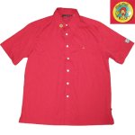 画像1: USED 00's McDONALD マクドナルド D.M.H.C. レーヨン混 半袖シャツ RED / 230511 (1)