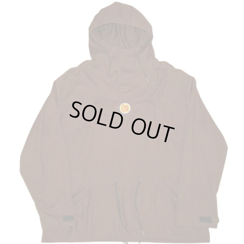 画像2: USED 00's UNKNOWN ワッペンカスタム アメリカ製 コットン アノラックパーカ ジャケット BRW / 230524 (2)