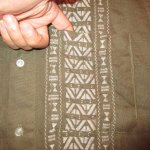 画像5: USED 80's UNKNOWN 刺繍 ラテン 半袖シャツ OLV / 230611 (5)