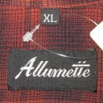 画像3: USED 80's Allumette アルメッテ オンブレ レーヨン 半袖シャツ RED×BLK / 230611 (3)